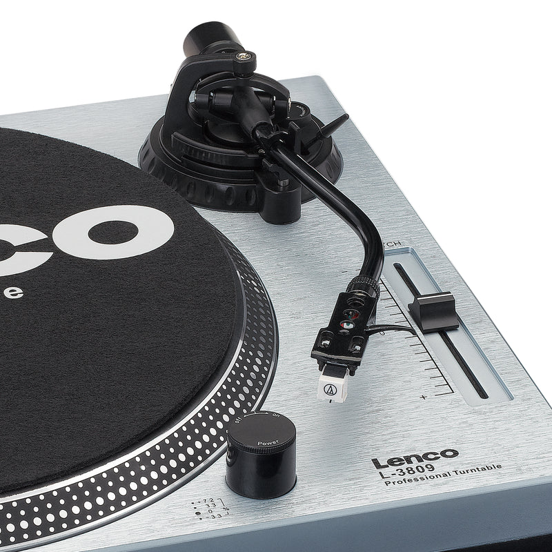 ფირსაკრავი Lenco L-3809ME Direct-Drive Turntable Metallic Blue