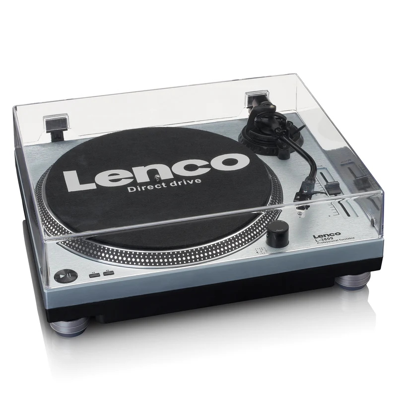 ფირსაკრავი Lenco L-3809ME Direct-Drive Turntable Metallic Blue