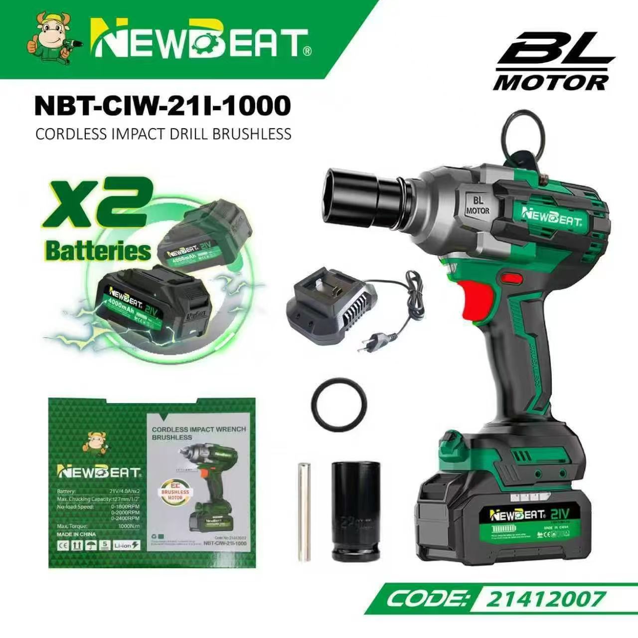იმპულსური ქანჩსახრახნი NEWBEAT NBT-CIW-21I1000