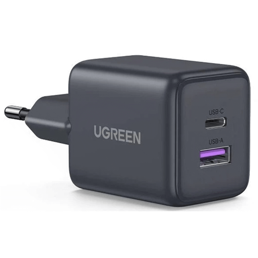 მობილურის დამტენი UGREEN X516 (65014), 30W, Type-C, USB, GaN Fast Charger, Black