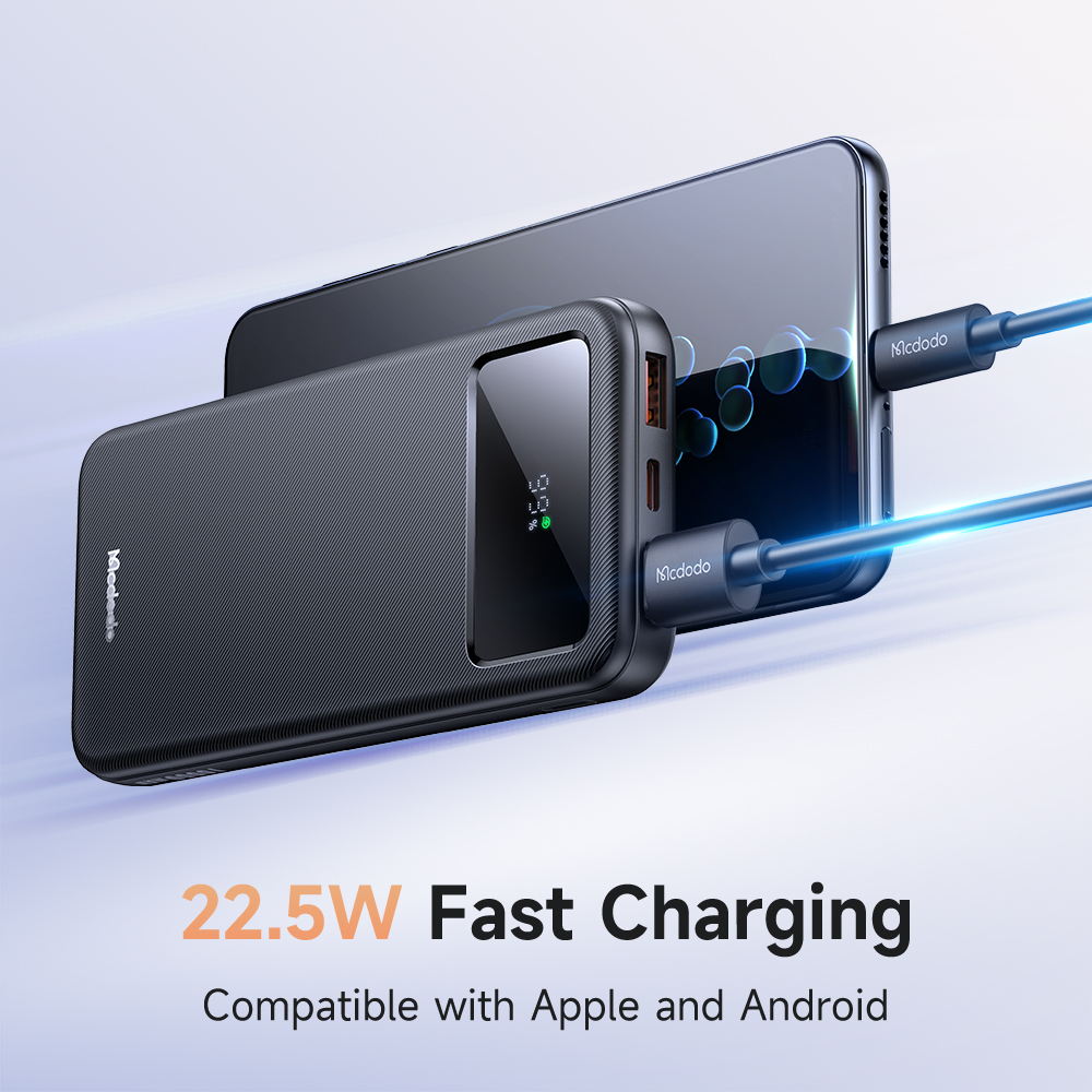 პორტატული დამტენი Mcdodo 22.5W Large LED Display 10000mAh 1C+2A Power Bank MC-4220