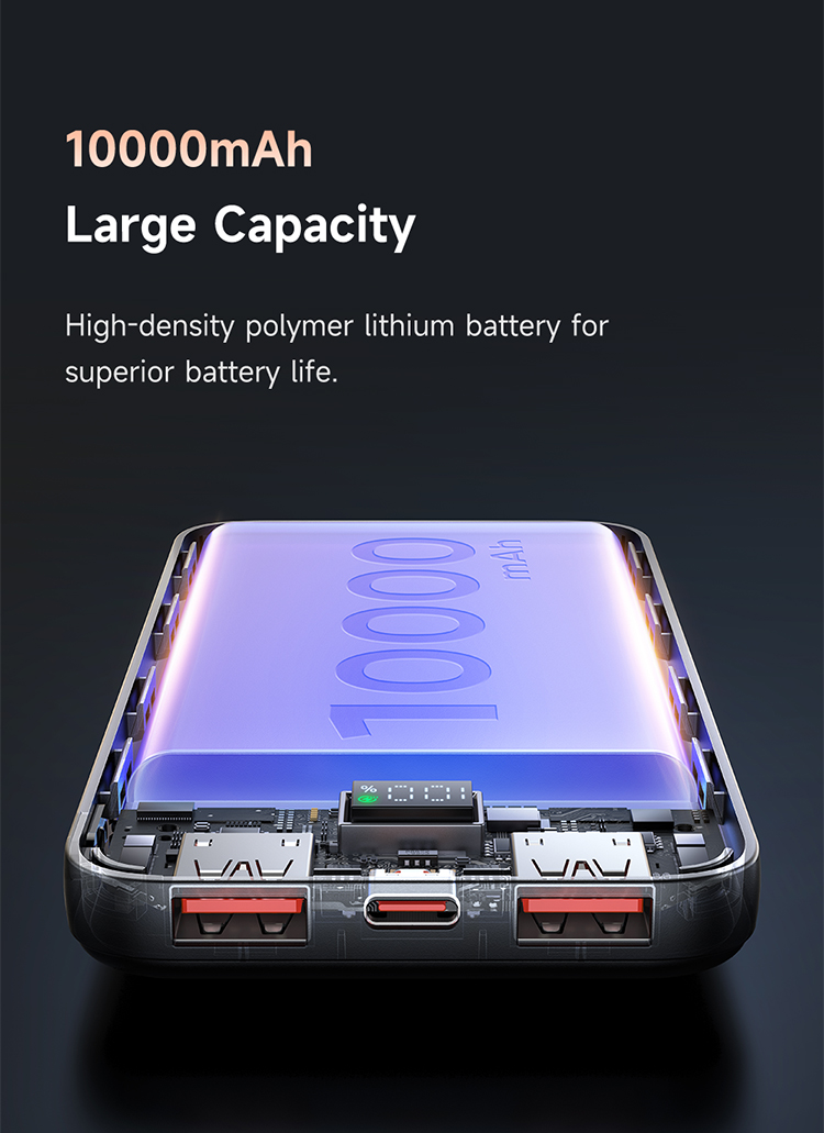 პორტატული დამტენი Mcdodo 22.5W Large LED Display 10000mAh 1C+2A Power Bank MC-4220